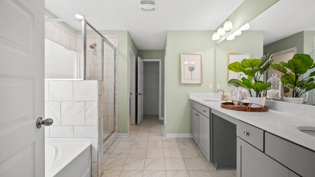 Furnished interior in a model home at Water Oak Estates in Lawrenceville (Image 44).