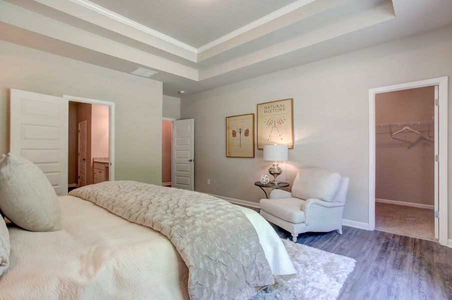 Furnished interior in a model home at Legends at Old Monroe in Monroe (Image 3).