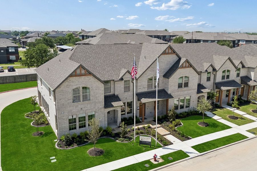 Front exterior of a home in the Sanger Circle – Townhomes community, located in Sanger, TX (Image 42). Front exterior of a home in the Sanger Circle – Townhomes community, located in Sanger, TX (Image 42).