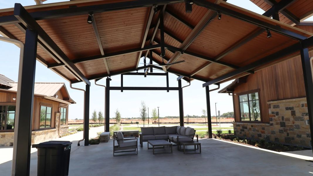 Covered outdoor seating area