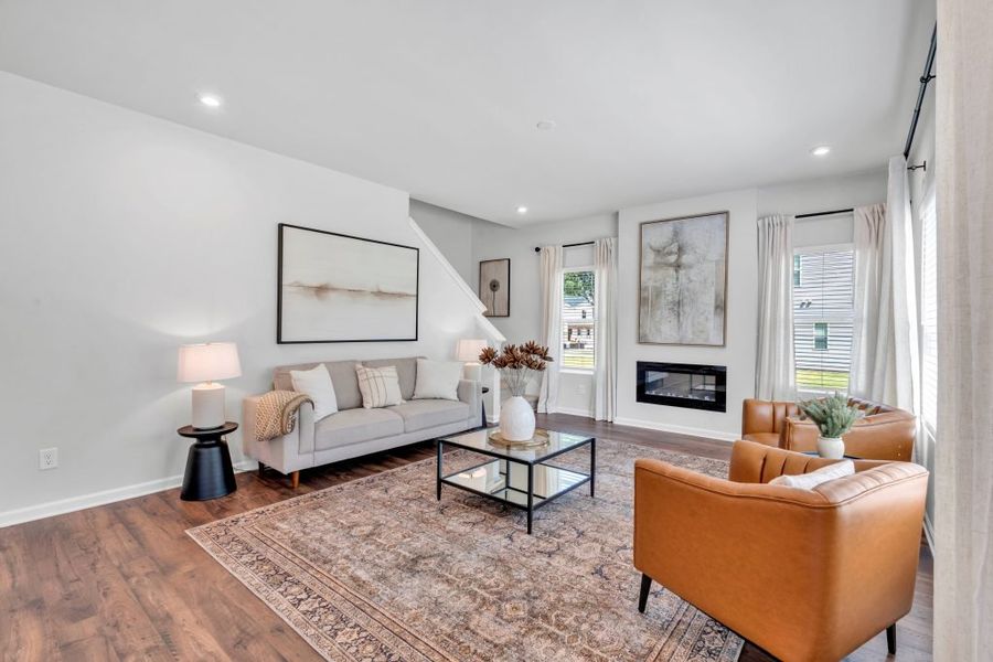 Furnished interior in a model home at Sweetlake Grove in Mableton (Image 29).