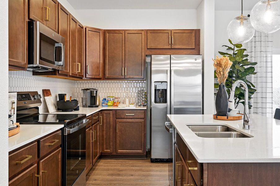 Furnished interior in a model home at Parterre Horizon Collection in Thornton (Image 24).