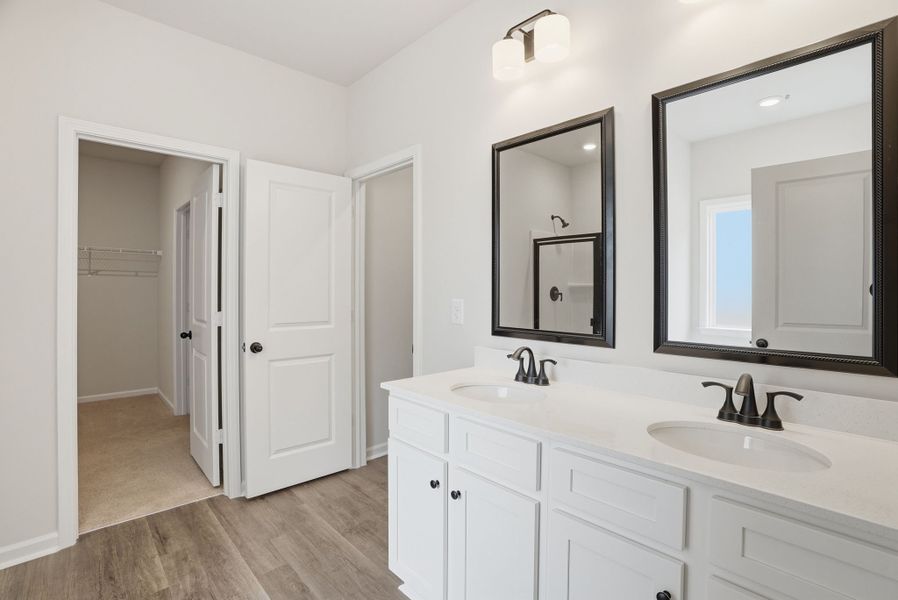 Furnished interior in a model home at Broadway Lake in Anderson (Image 43).