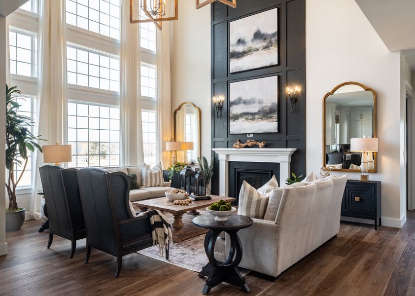 Furnished interior in a model home at Preserve at Mayes Meadow in Cornelius (Image 5).