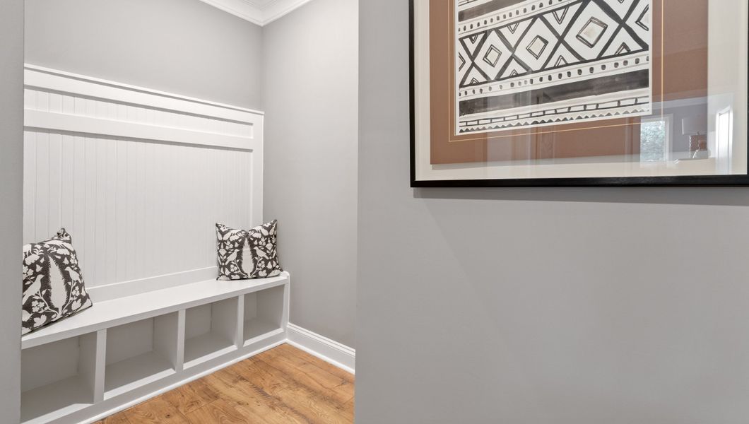 Furnished interior in a model home at Hunters Creek in Greenwood (Image 26).