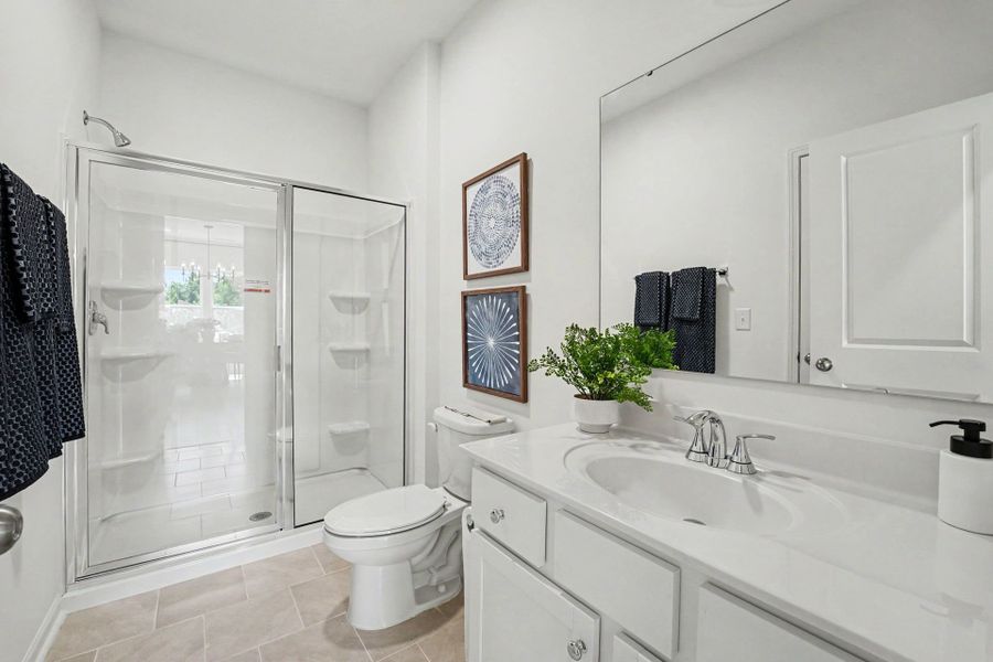 Furnished interior in a model home at White Oak Creek Crossing in Angier (Image 15). Furnished interior in a model home at White Oak Creek Crossing in Angier (Image 15).