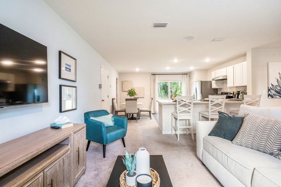 Furnished interior in a model home at Flagler Estates in Hastings (Image 5). Furnished interior in a model home at Flagler Estates in Hastings (Image 5).