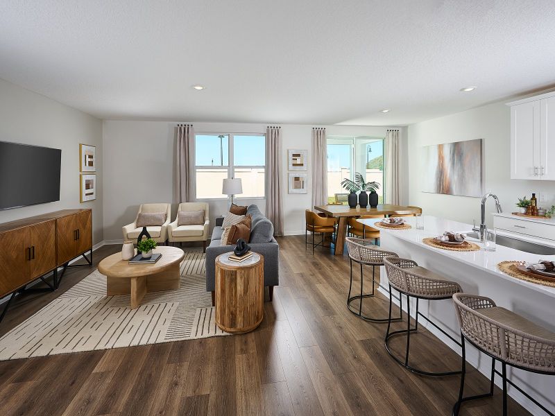 Furnished interior in a model home at Crosswinds - Signature Series in Haines City (Image 6).