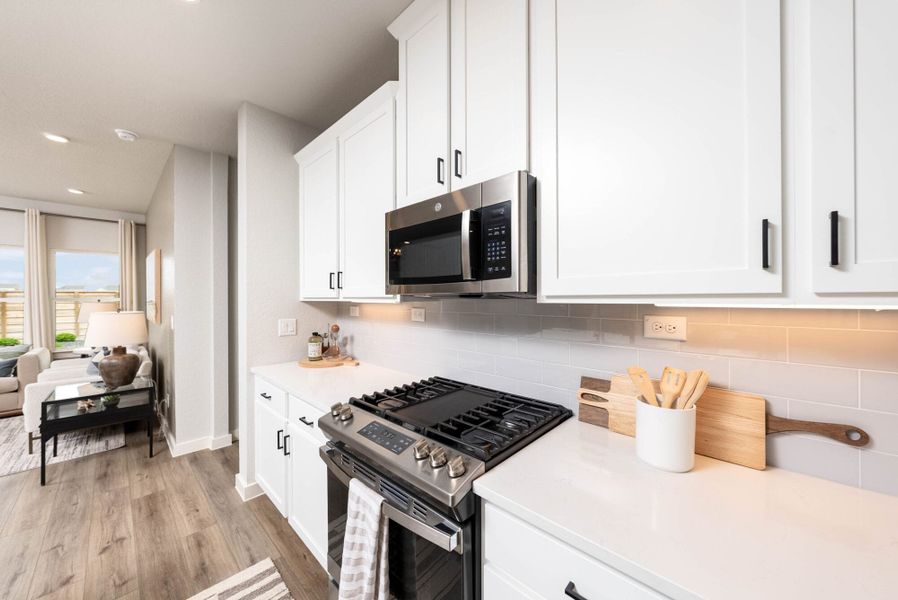 Furnished interior in a model home at Weltner Farms 50’s in New Braunfels (Image 8). Furnished interior in a model home at Weltner Farms 50’s in New Braunfels (Image 8).