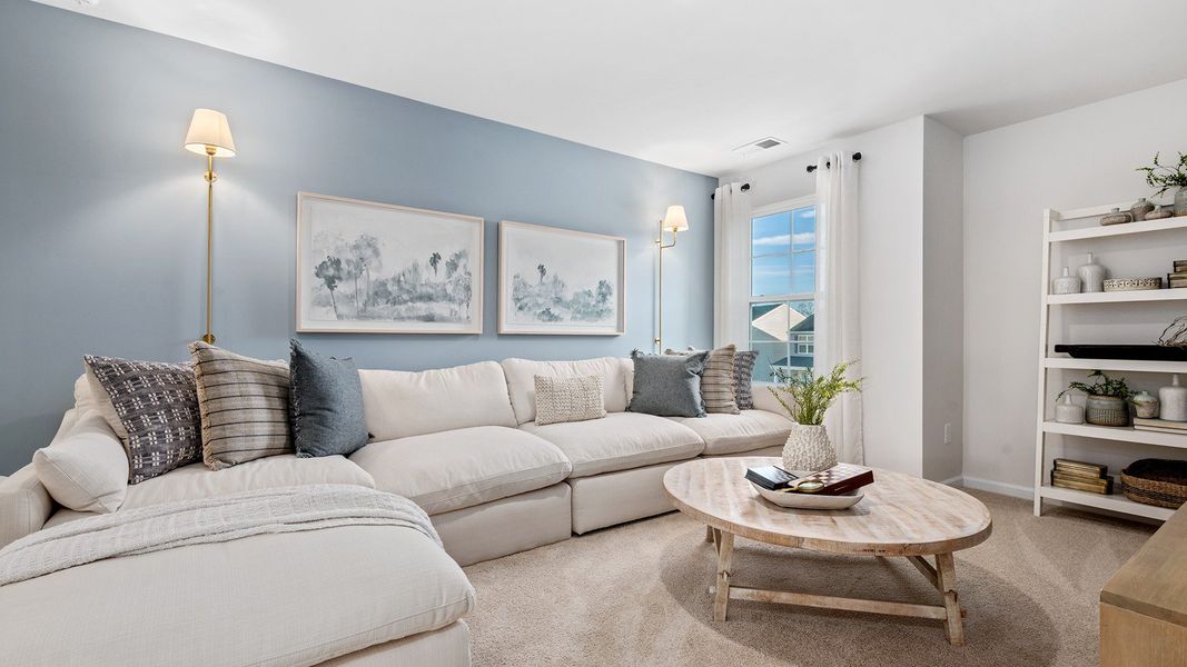 Furnished interior in a model home at The Reserve at Stoney Creek in Whitsett (Image 24).