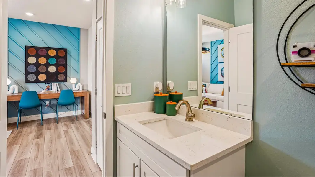 Furnished interior in a model home at Ardisia Park in New Smyrna Beach (Image 65).