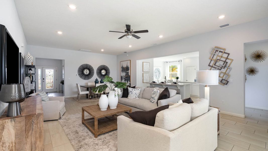 Furnished interior in a model home at Crystal Bay Estates in Grant-Valkaria (Image 18).