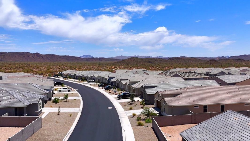Aerial view of the Entrada Del Oro community in Gold Canyon, AZ, showing layout and nearby surroundings (Image 11).