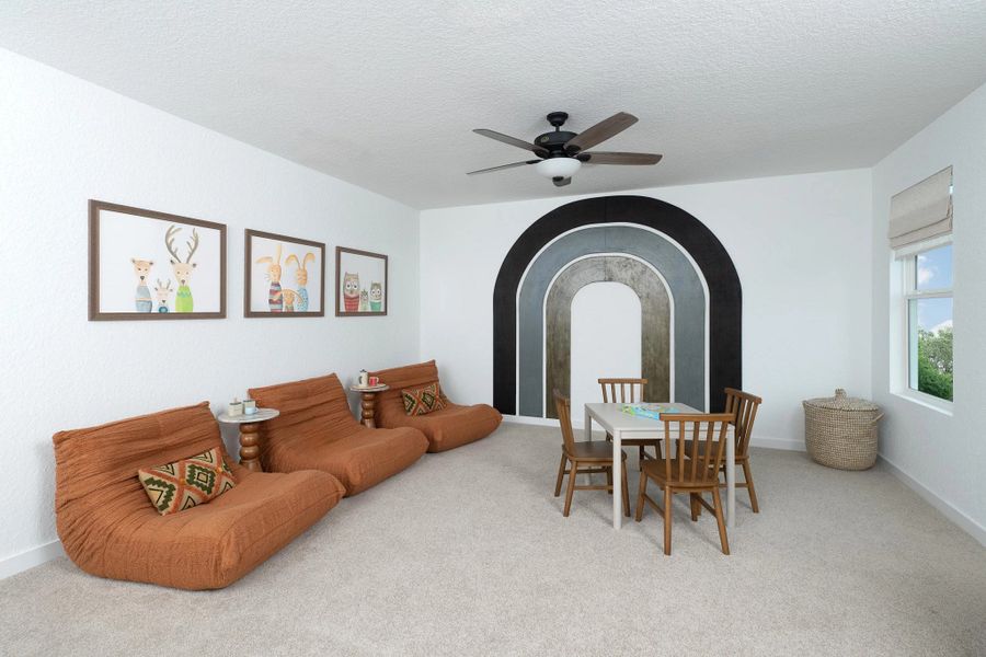 Furnished interior in a model home at Nopal Valley in San Antonio (Image 18).