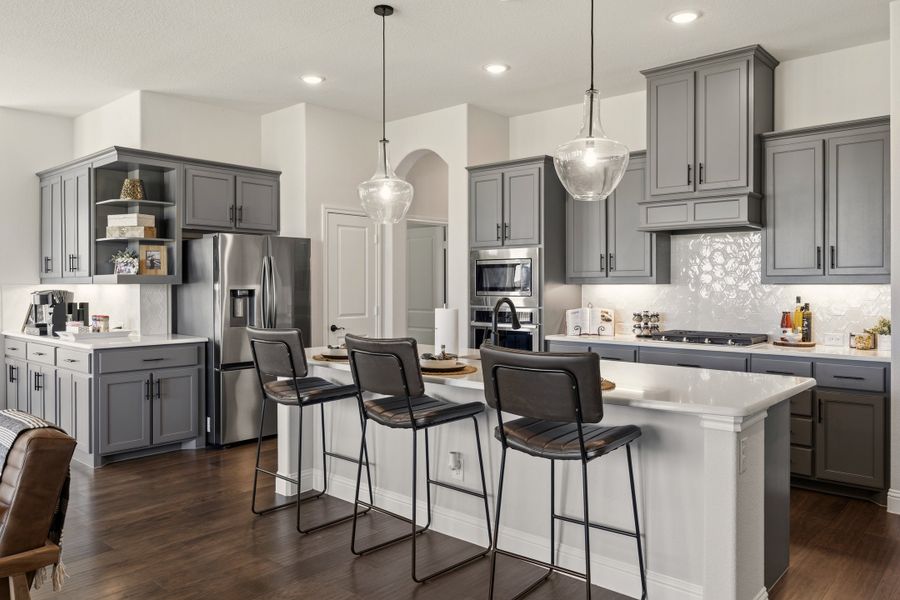 Furnished interior in a model home at Abe's Landing in Granbury (Image 6).