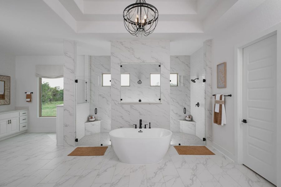 Furnished interior in a model home at Waldsanger in New Braunfels (Image 13).