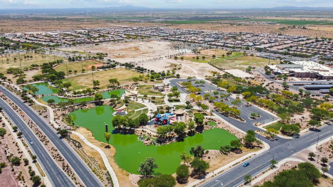Aerial view of the Anthem at Merrill Ranch community in Florence, AZ, showing layout and nearby surroundings (Image 15).