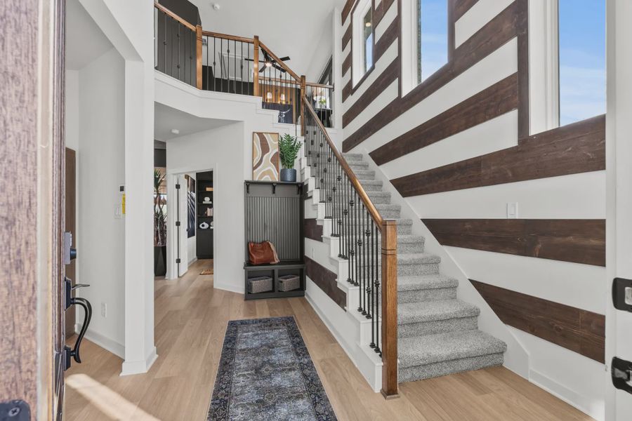 Furnished interior in a model home at Confluence in Marion (Image 3).