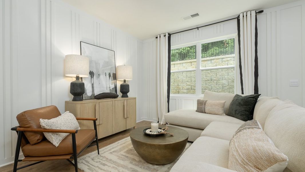 Furnished interior in a model home at Towns at Monroe in Atlanta (Image 5).