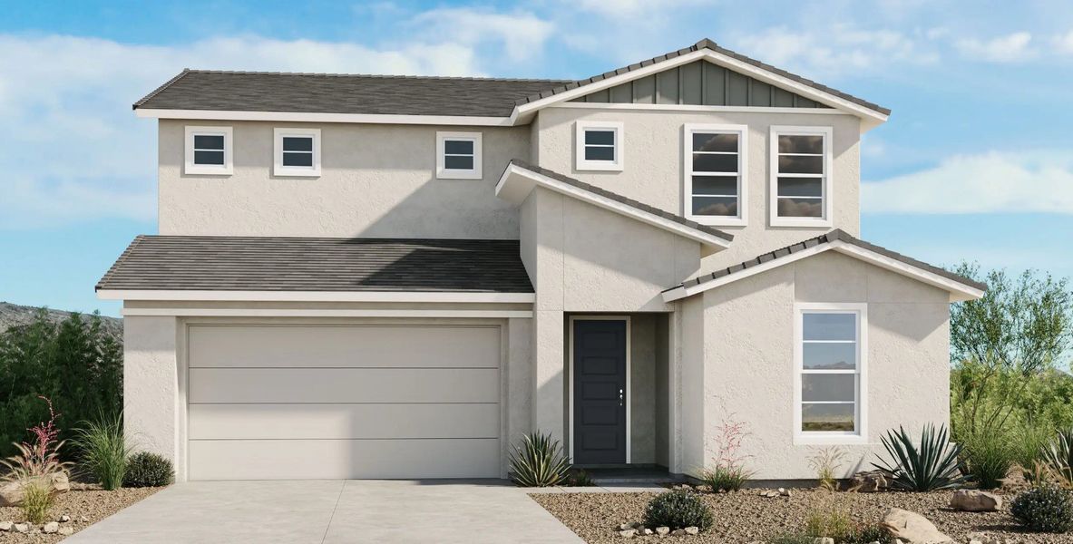 Front exterior of a home in the Ladera Trails community, located in Peoria, AZ (Image 10).