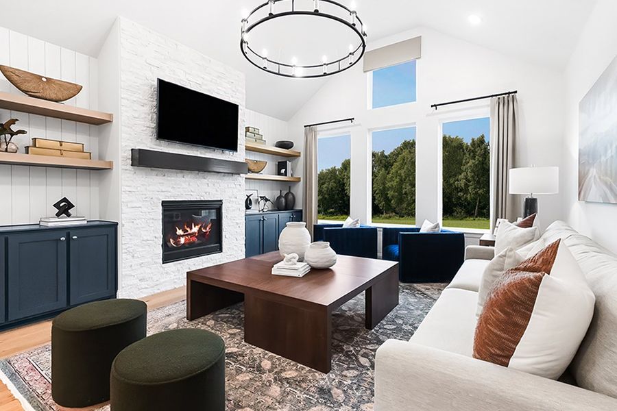 Furnished interior in a model home at The Reserve at Spiritas Ranch in Little Elm (Image 14).