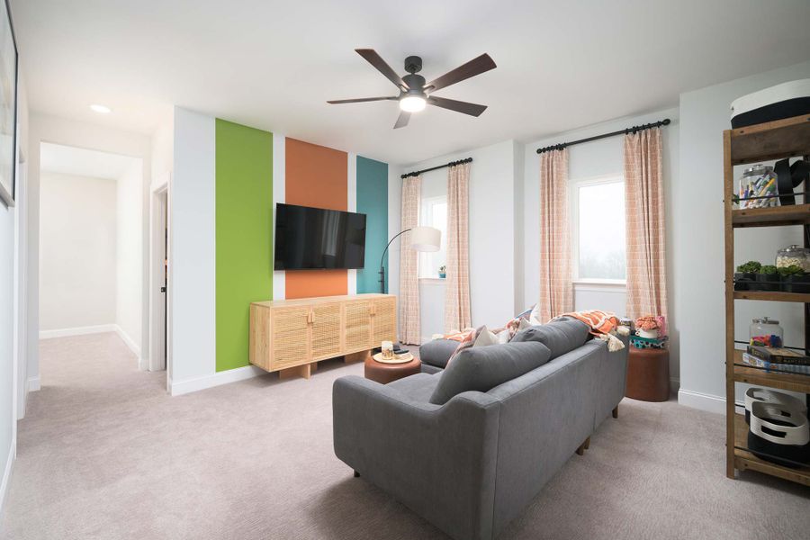 Furnished interior in a model home at The Preserve at Five Oaks in Lebanon (Image 3).