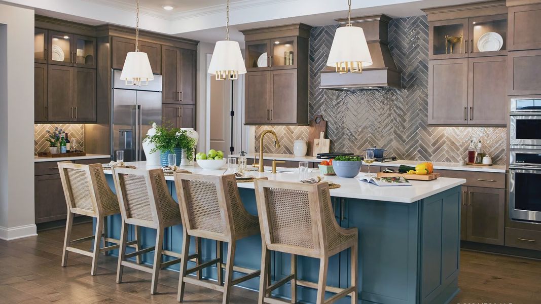 Furnished interior in a model home at The Courtyards at Quail Park in Mint Hill (Image 20).