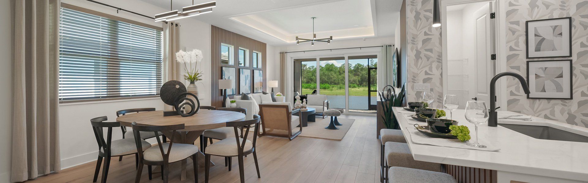 Furnished interior in a model home at Shellstone at Waterside in Sarasota (Image 10).