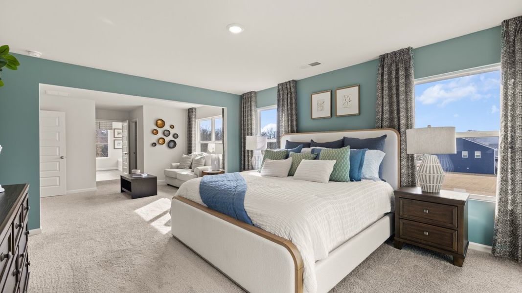 Furnished interior in a model home at Jackson Landing in Jefferson (Image 9).