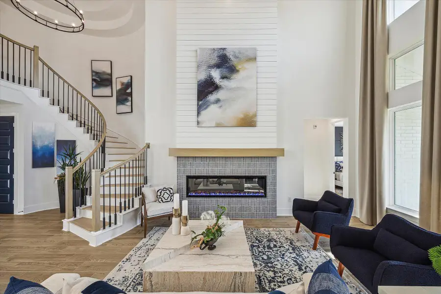 Furnished interior in a model home at Meridiana - 50' in Manvel (Image 8). Furnished interior in a model home at Meridiana - 50' in Manvel (Image 8).