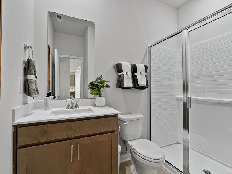 Guest can enjoy their own full bathroom adjacent to the downstairs bedroom.