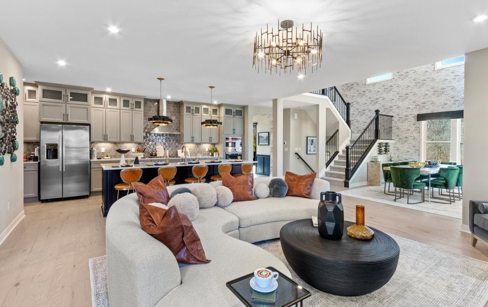 Furnished interior in a model home at Watson at Flowers Plantation in Clayton (Image 39).