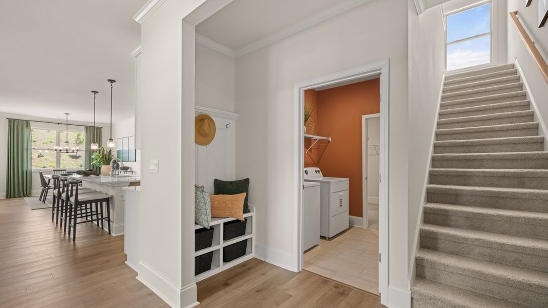 Furnished interior in a model home at Hamptons at Riverwood North in Dallas (Image 10).