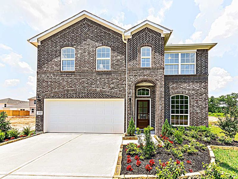 A house with a garage.