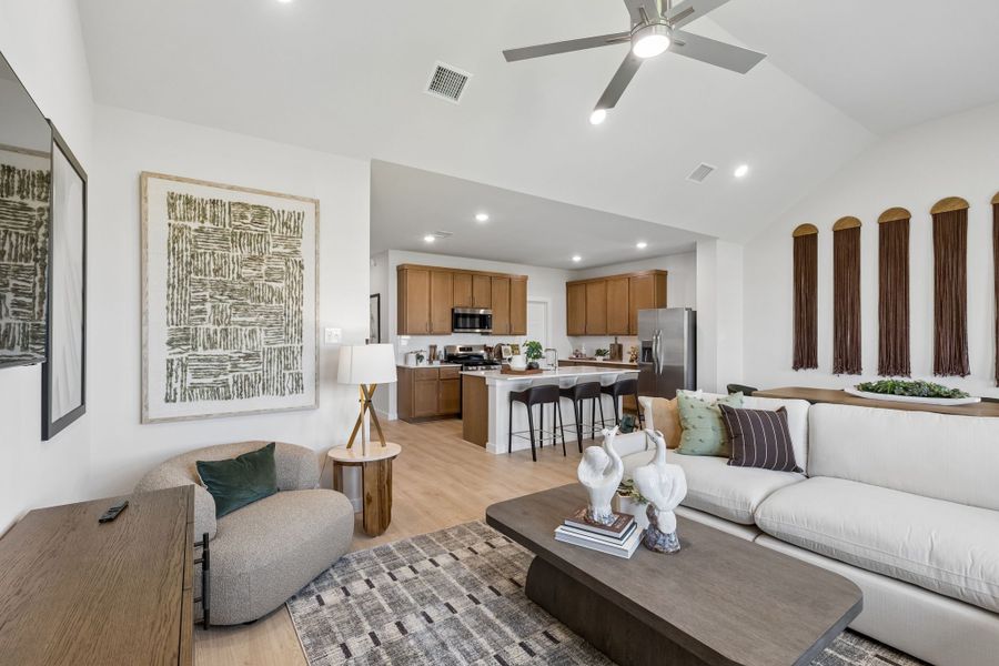 Furnished interior in a model home at Cibolo Hills West in Fort Worth (Image 28).