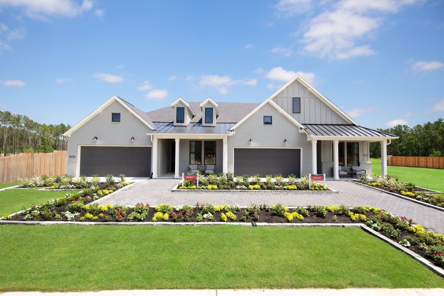 Front exterior of a home in the Meridiana community, located in Manvel, TX (Image 3).