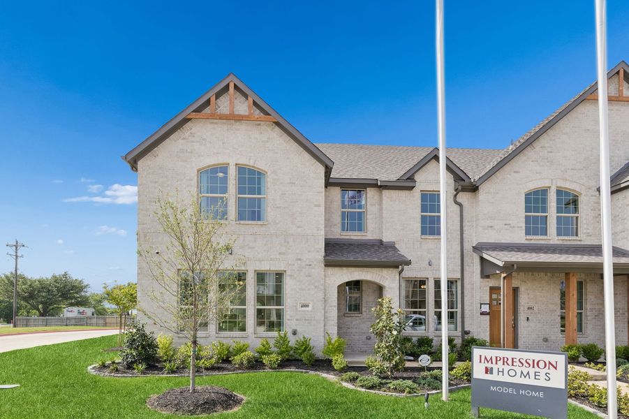 Front exterior of a home in the Sanger Circle – Townhomes community, located in Sanger, TX (Image 39). Front exterior of a home in the Sanger Circle – Townhomes community, located in Sanger, TX (Image 39).
