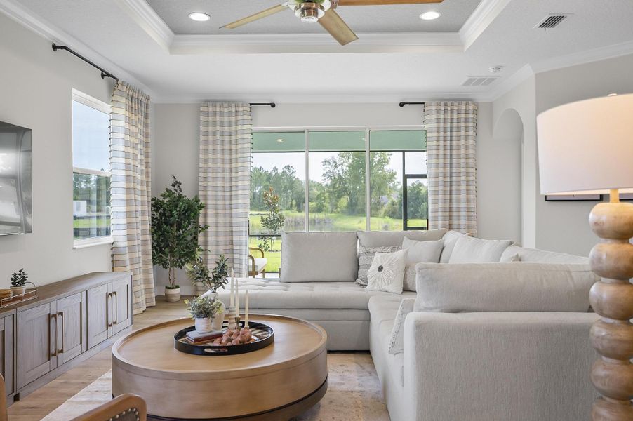 Furnished interior in a model home at Matanzas Cove in Palm Coast (Image 18). Furnished interior in a model home at Matanzas Cove in Palm Coast (Image 18).
