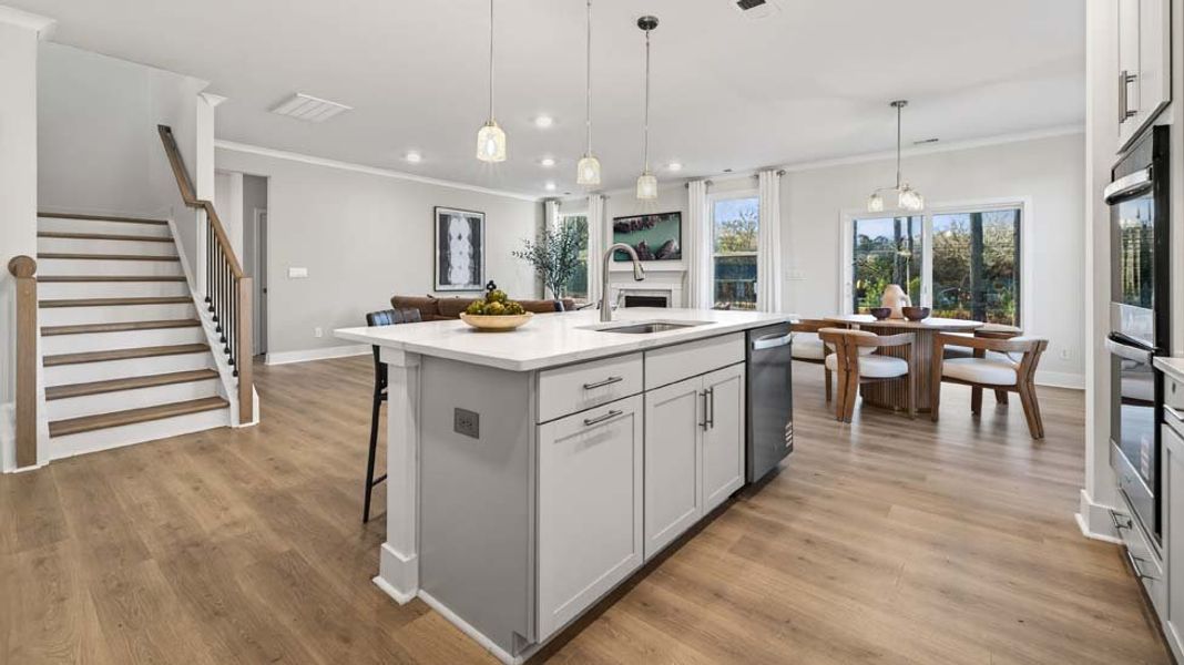 Furnished interior in a model home at Oak Grove Hill in Huntersville (Image 5). Furnished interior in a model home at Oak Grove Hill in Huntersville (Image 5).