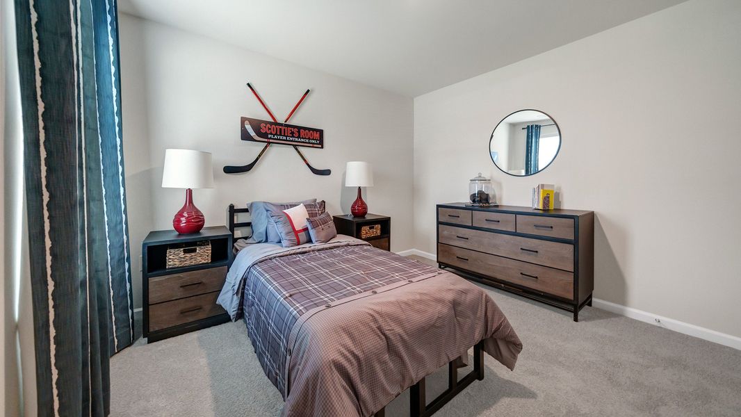 Furnished interior in a model home at South Haven in Camden (Image 40).