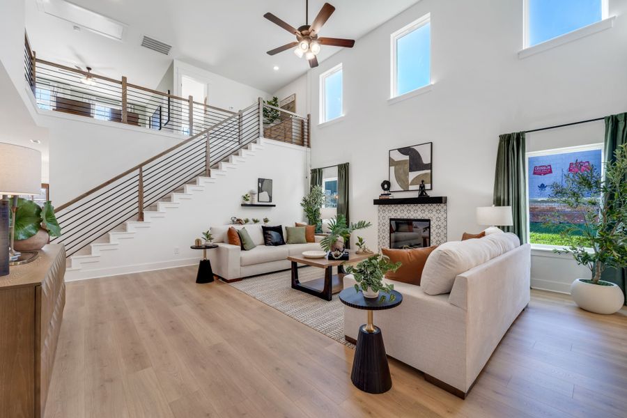 Furnished interior in a model home at Brush Creek in Fairview (Image 17).