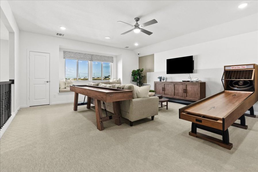 Furnished interior in a model home at Creekview Meadows in Pilot Point (Image 24).
