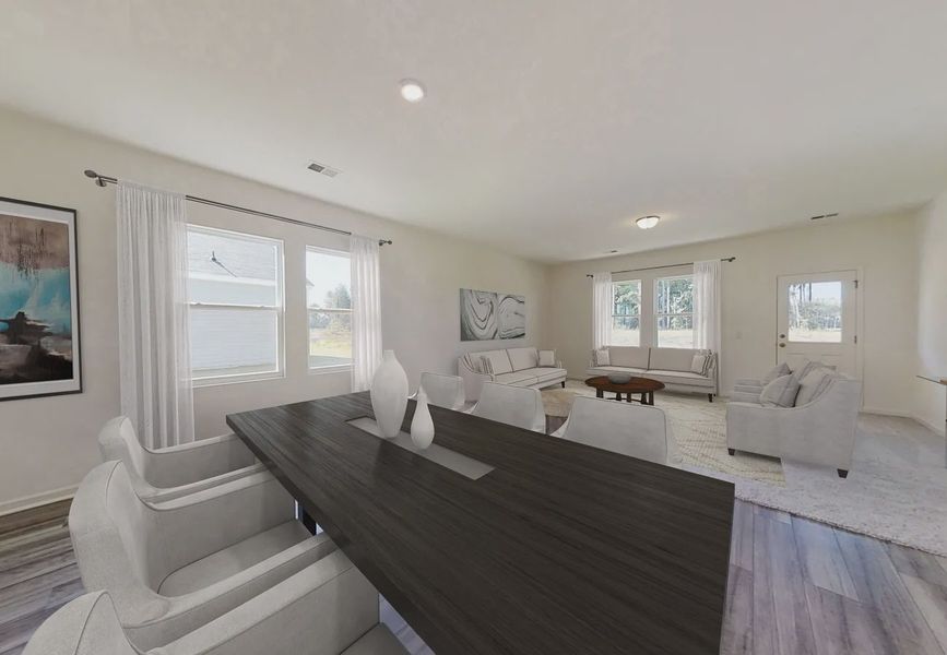 Furnished interior in a model home at Sunset Oaks in Maxwell (Image 6).