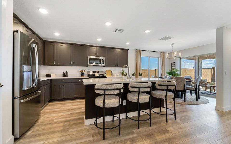 Furnished interior in a model home at Rancho Santa Rosa in Maricopa (Image 33).