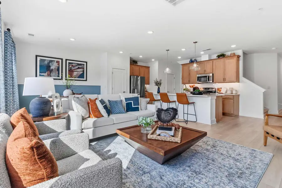 Furnished interior in a model home at Grandview Terrace in Canton (Image 3).