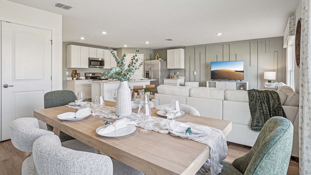 Furnished interior in a model home at Fletcher Trace in Alachua (Image 17).