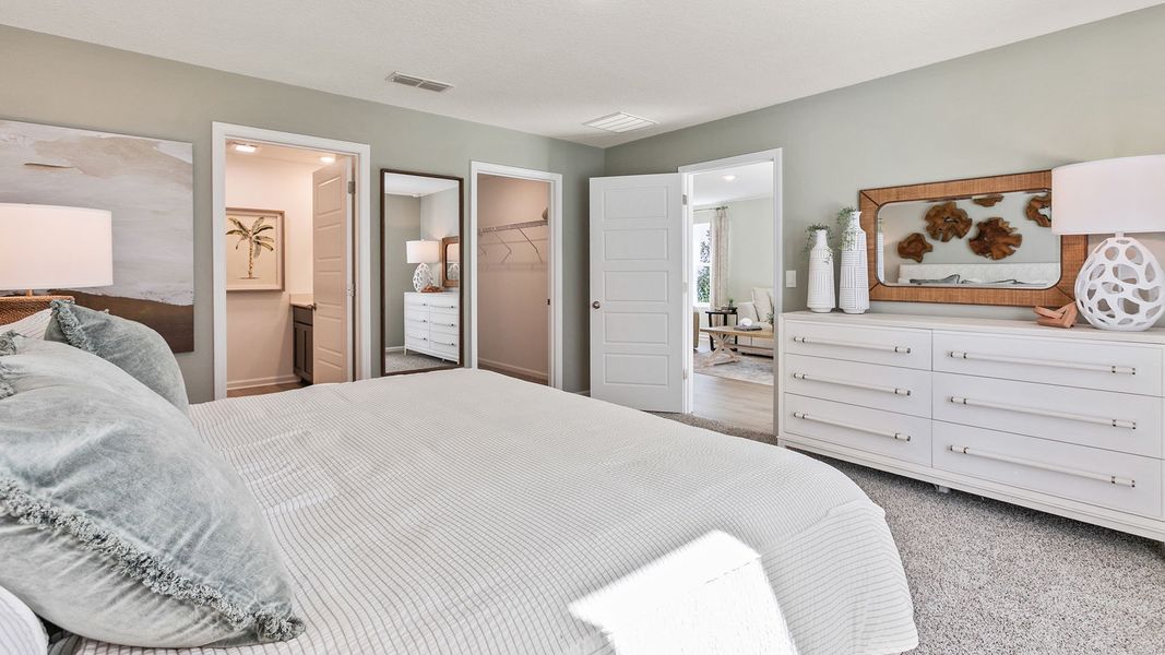 Furnished interior in a model home at Copes Landing in Jacksonville (Image 56).