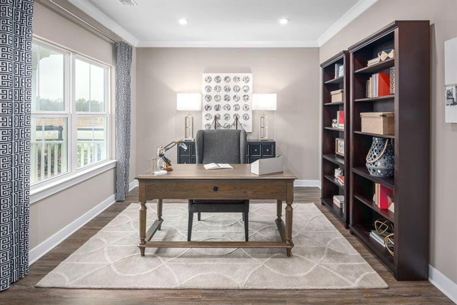Furnished interior in a model home at Brookshire Estates in Sanford (Image 9). Furnished interior in a model home at Brookshire Estates in Sanford (Image 9).