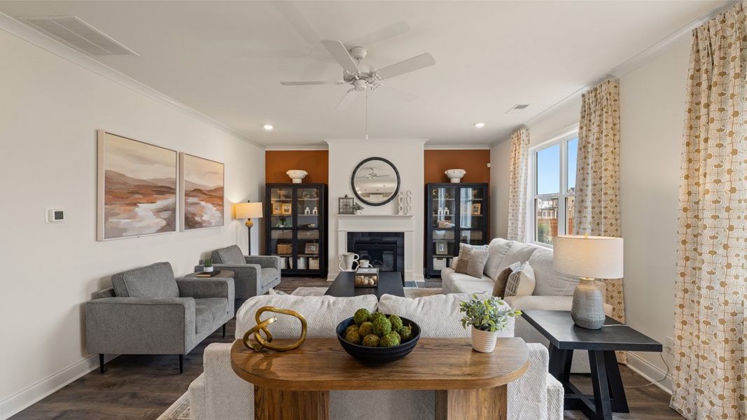 Furnished interior in a model home at The Gates at Pates Creek in Hampton (Image 19).