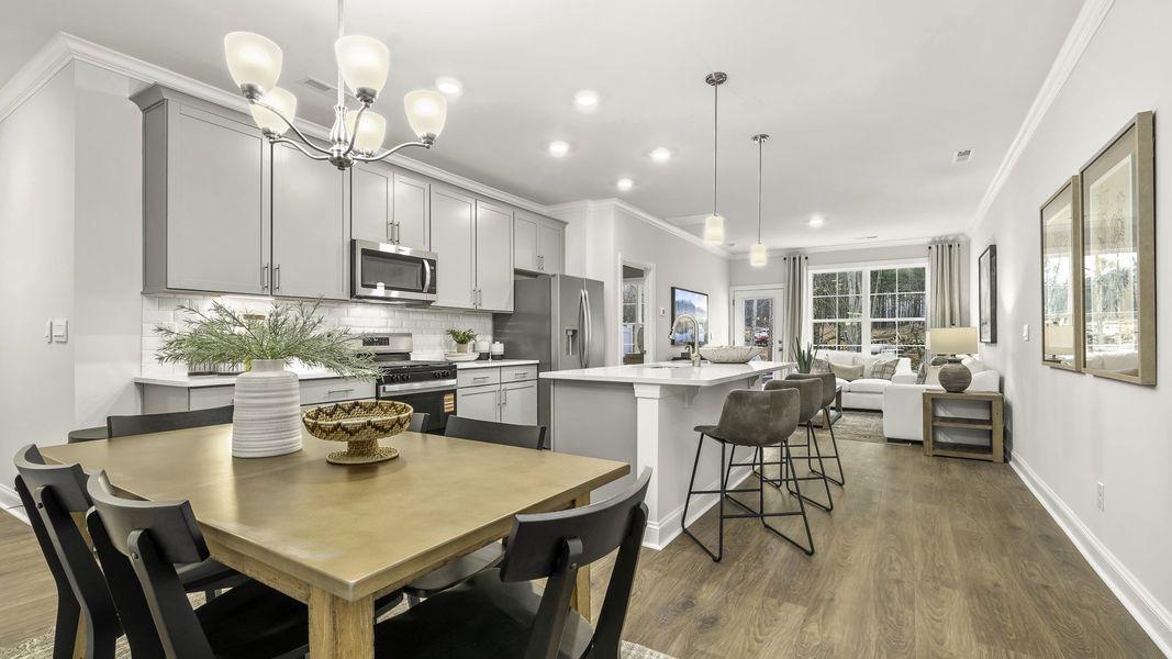 Furnished interior in a model home at Lybrook Village in Bermuda Run (Image 15).